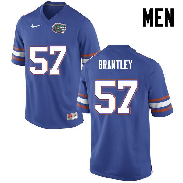 Men's NCAA Florida Gators Caleb Brantley #57 Stitched Authentic Nike Blue College Football Jersey ONT1565ZJ